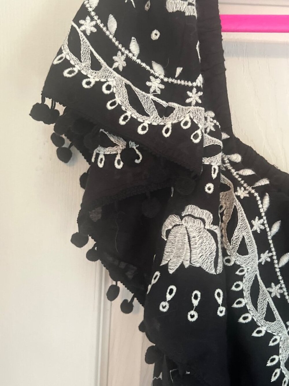 Anthropologie Off The shoulder Marisol Black White Midi Dress Ruffle 24W NWT - Picture 7 of 12